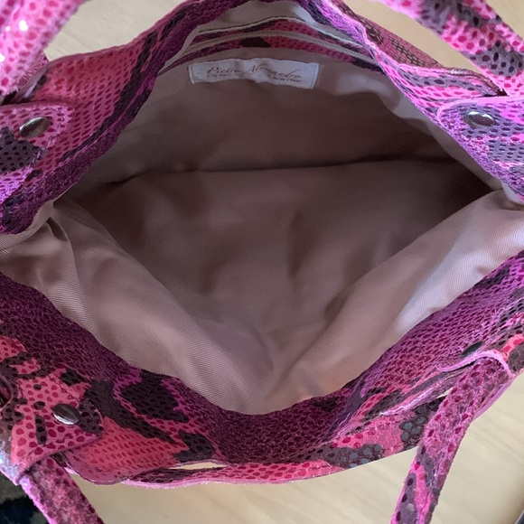 ✨Vintage Pietro Alessandro Pink and Black “snake skin” Handbag✨ - Picture 4 of 11